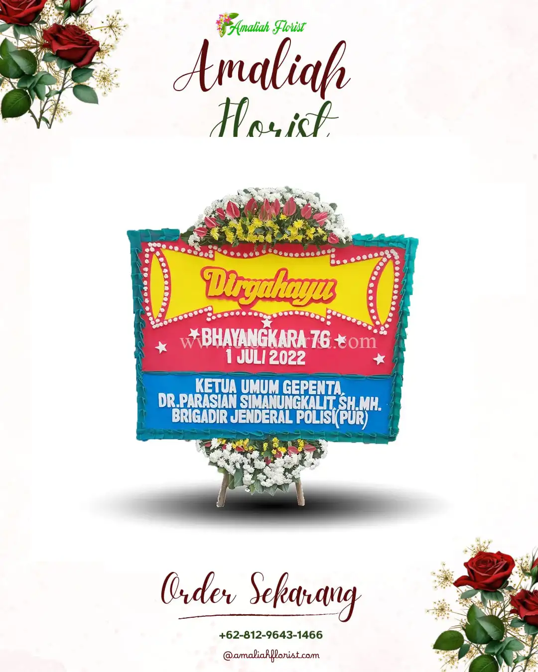 Papan Bunga HUT Ulang Tahun Telukbetung Utara